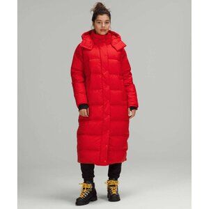 NEW no tag Lululemon Wunder Puff Long Size 14 Down Coat Grenadine Red GRRD